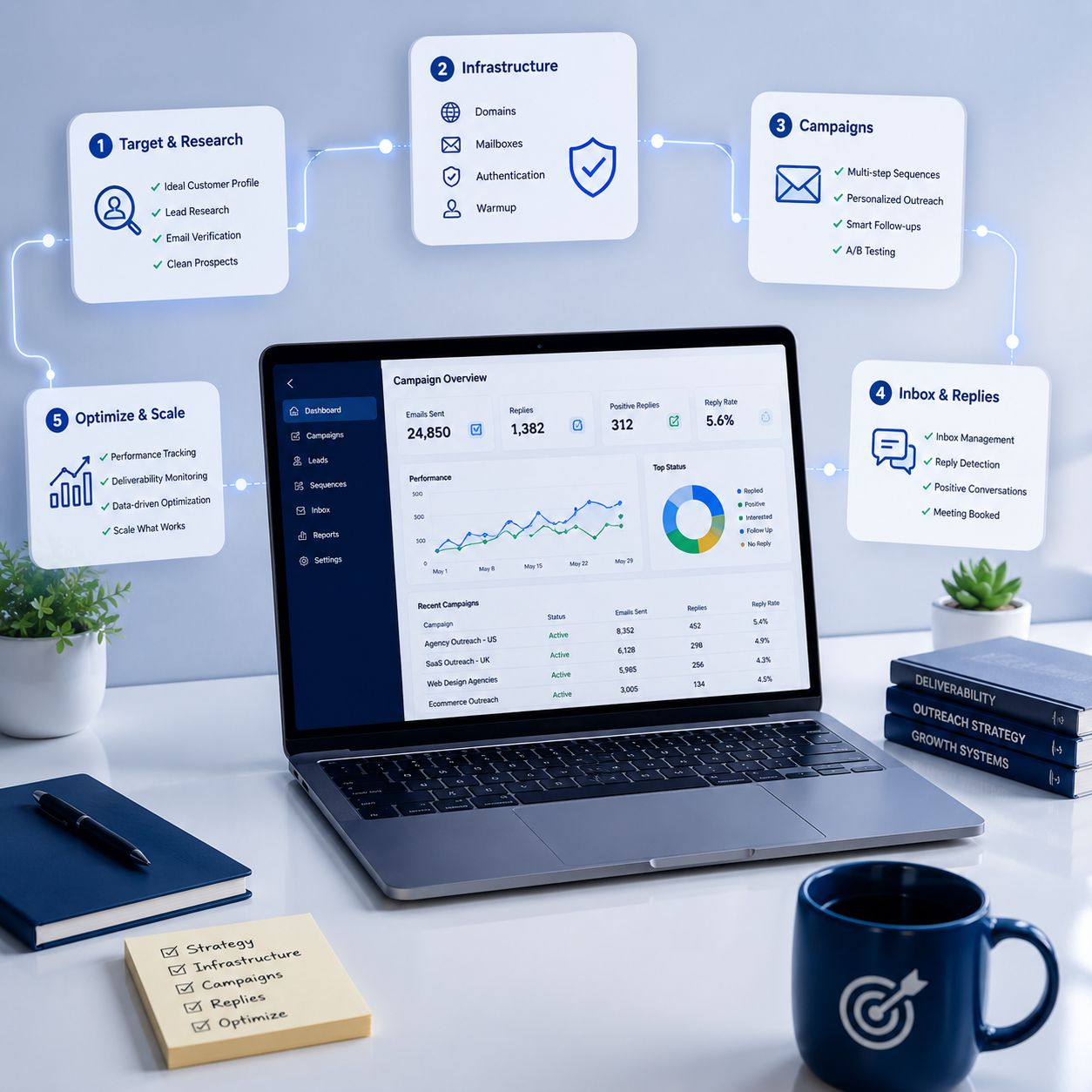 B2B outbound system for cold email campaign management