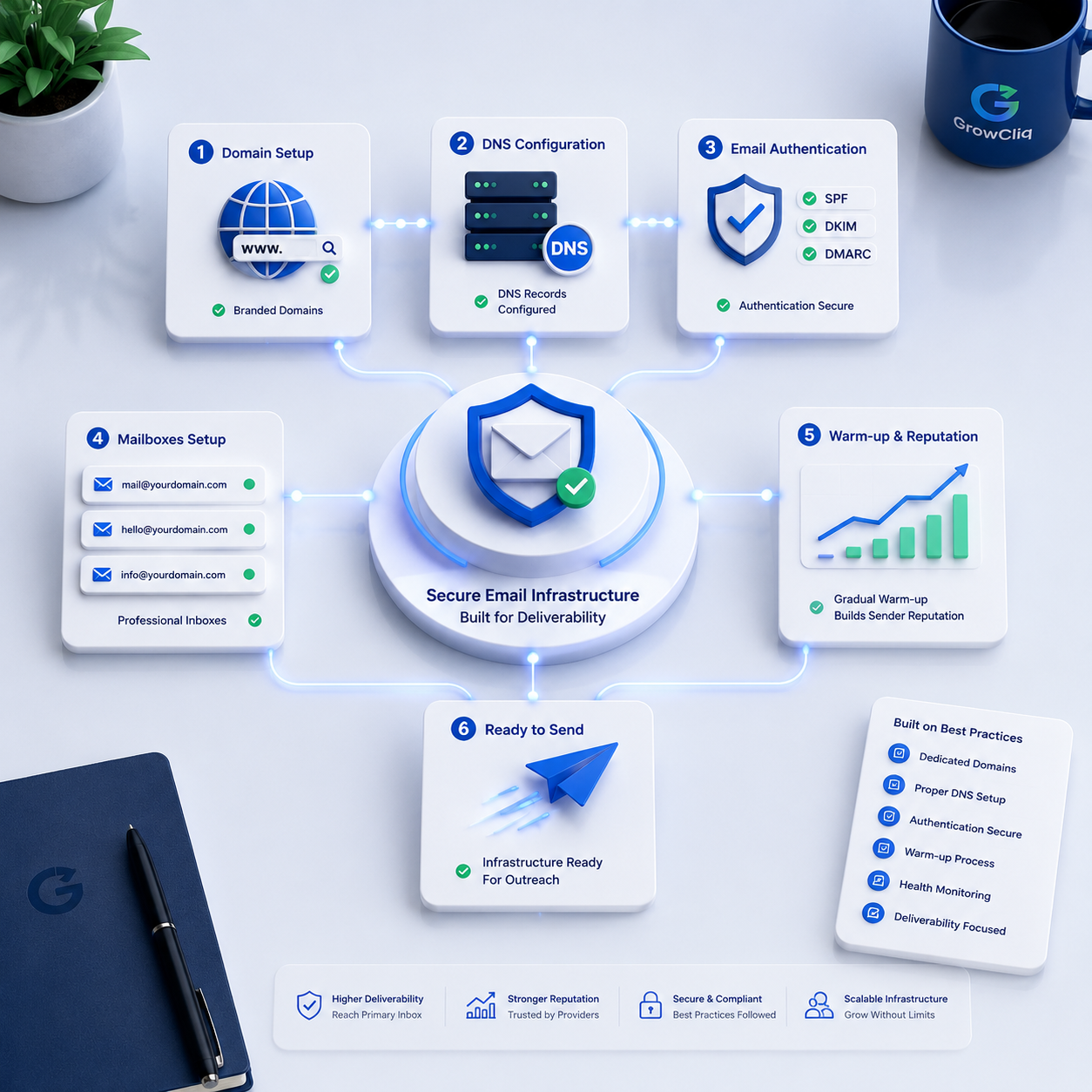 Cold email infrastructure setup for B2B outreach